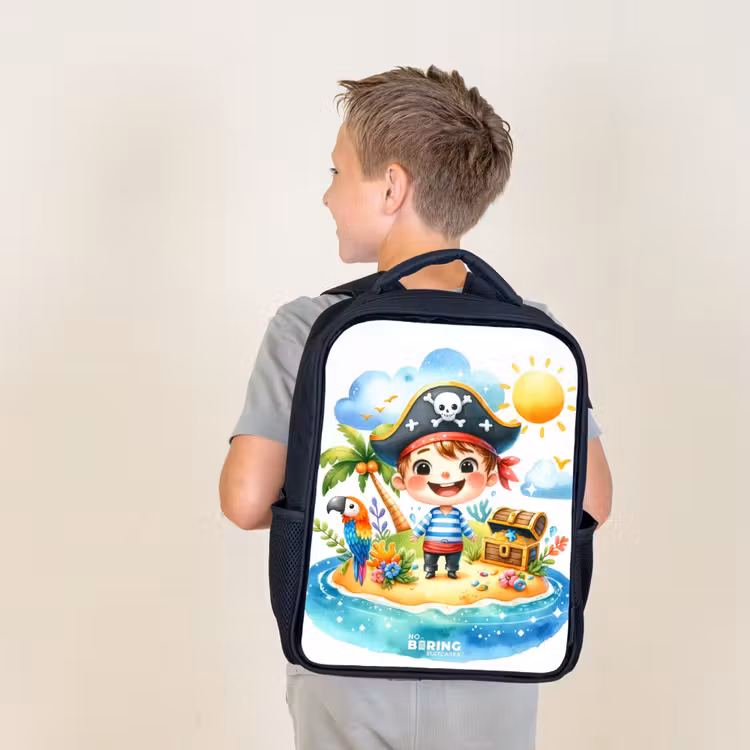 Sac à dos enfant - Noir - Pirate sur une île — 2