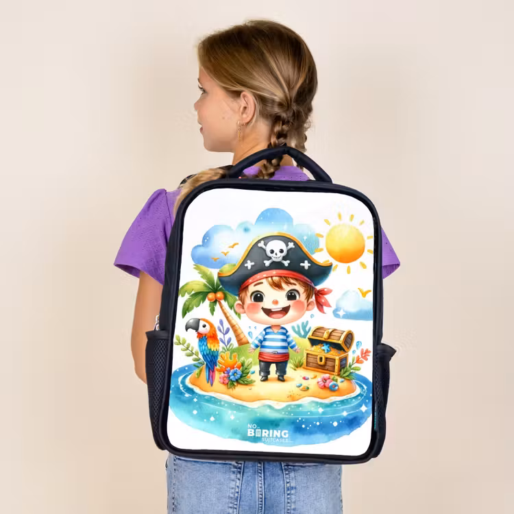 Sac à dos enfant - Noir - Pirate sur une île — 4