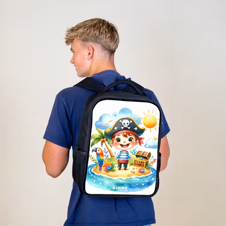 Sac à dos enfant - Noir - Pirate sur une île — 5