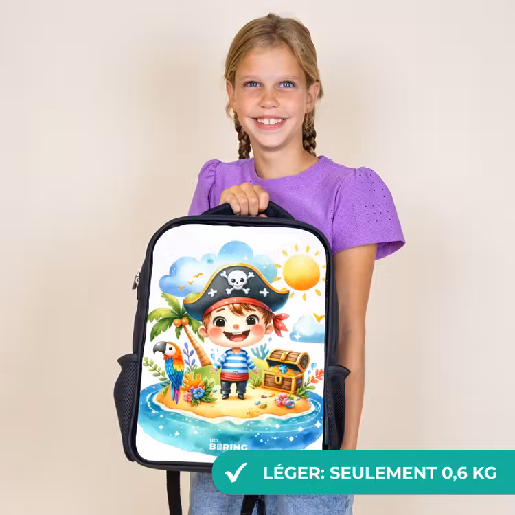 Sac à dos enfant - Noir - Pirate sur une île — 9