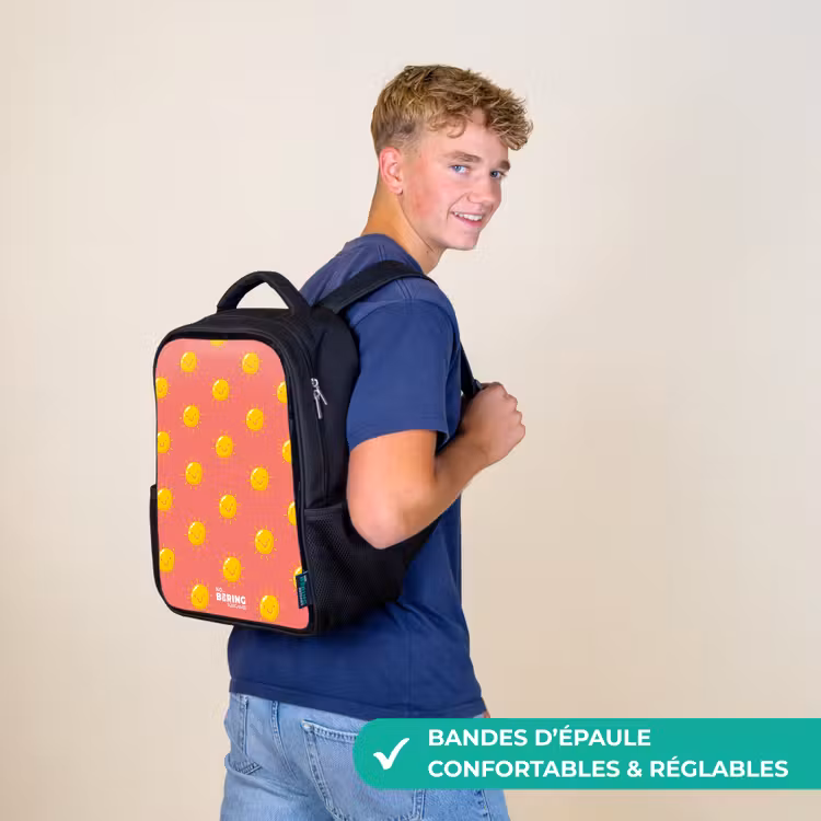 Sac à dos enfant - Noir - Situation ensoleillée corail — 11