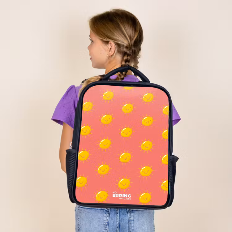 Sac à dos enfant - Noir - Situation ensoleillée corail — 4