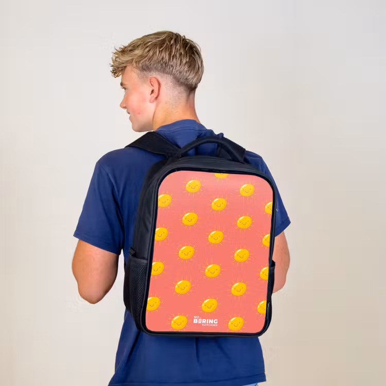 Sac à dos enfant - Noir - Situation ensoleillée corail — 5