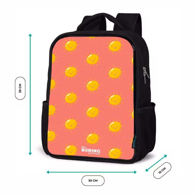 Sac à dos enfant - Noir - Situation ensoleillée corail — 8