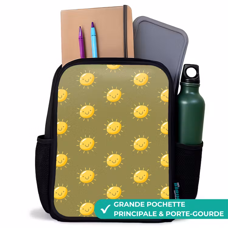 Sac à dos enfant - Noir - Situation ensoleillée olive — 10