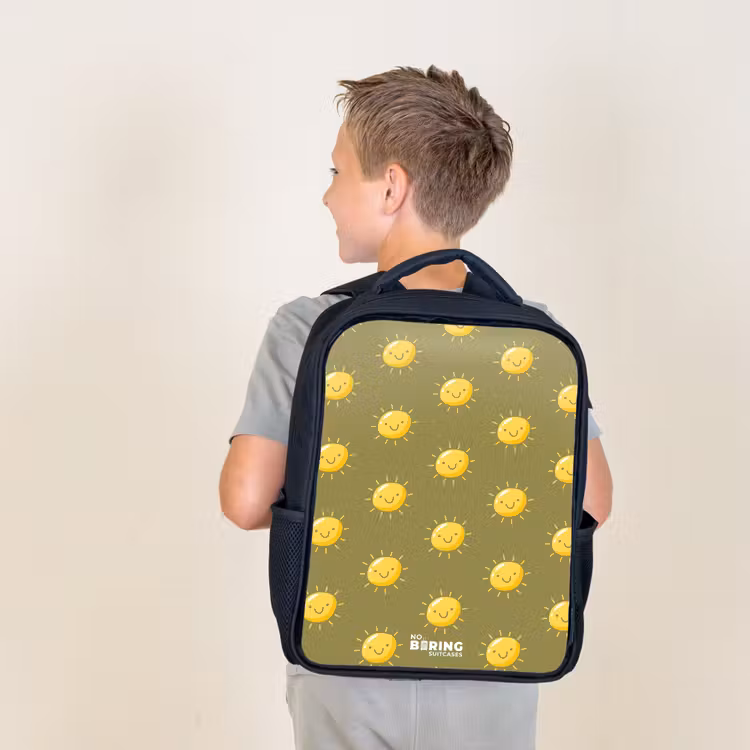 Sac à dos enfant - Noir - Situation ensoleillée olive — 2