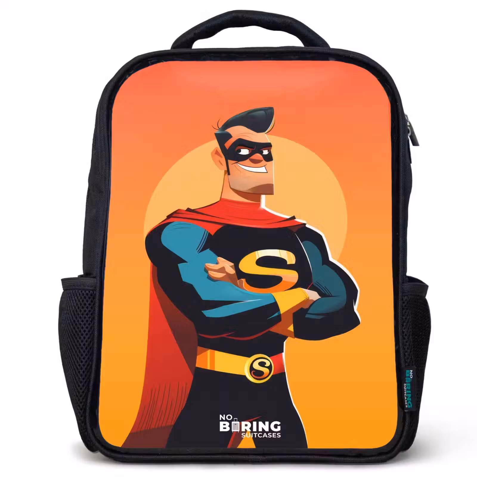 Sac à dos enfant - Noir - Super-héros ensoleillé — 1