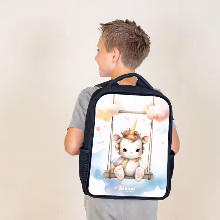 Sac à dos enfant - Noir - Bébé licorne à bercer — 2
