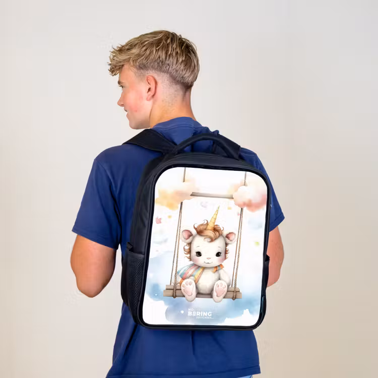 Sac à dos enfant - Noir - Bébé licorne à bercer — 5