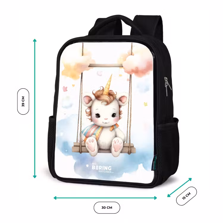 Sac à dos enfant - Noir - Bébé licorne à bercer — 8