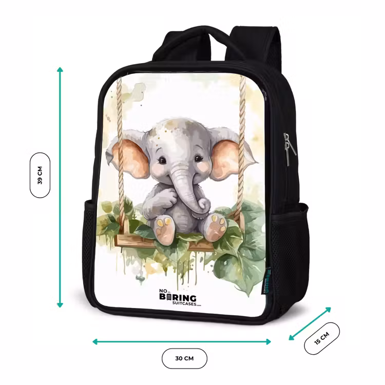 Sac à dos enfant - Noir - Éléphant d'Onno — 8