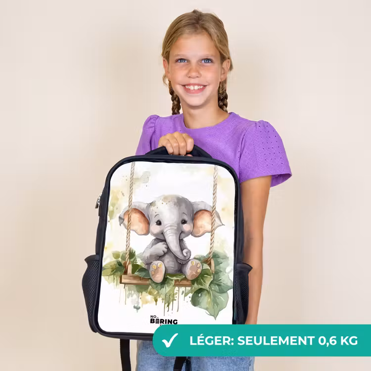 Sac à dos enfant - Noir - Éléphant d'Onno — 9