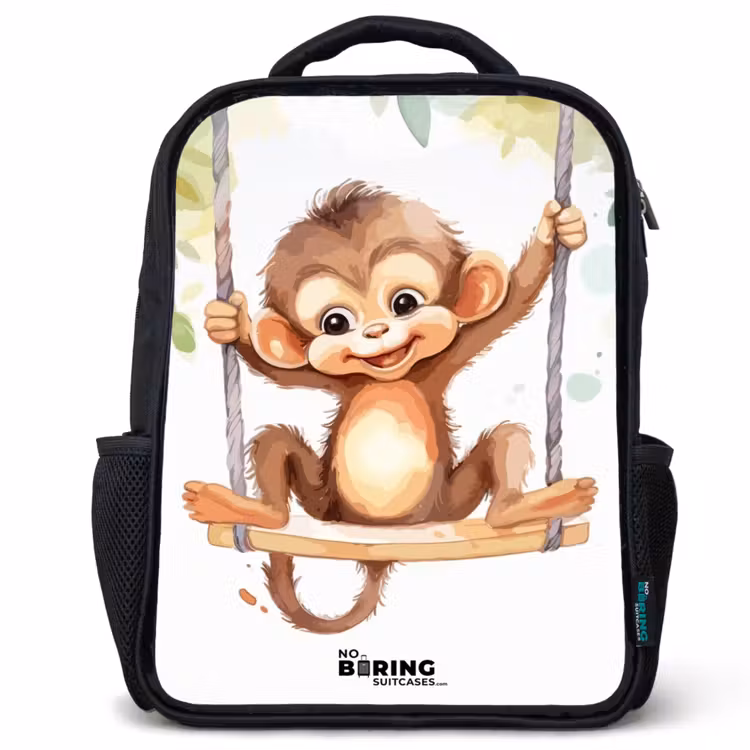 Sac à dos enfant - Noir - Grand singe à bascule — 1
