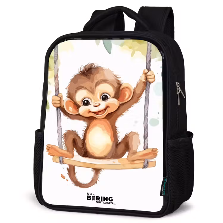 Sac à dos enfant - Noir - Grand singe à bascule — 6