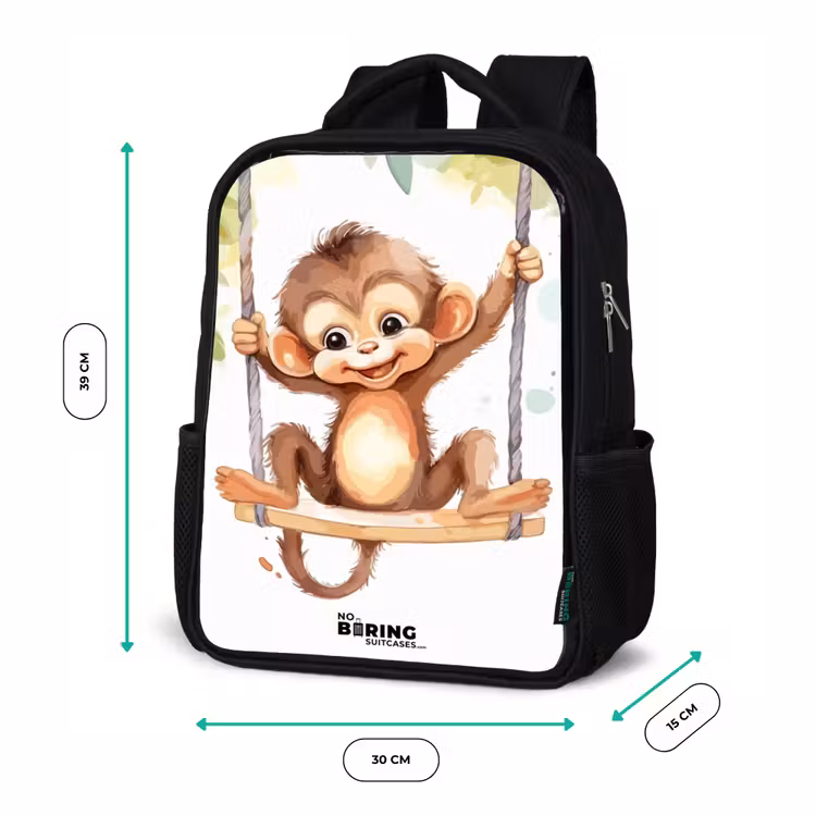 Sac à dos enfant - Noir - Grand singe à bascule — 8