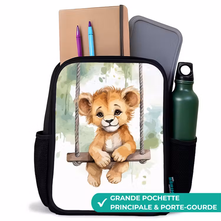 Sac à dos enfant - Noir - Lucas lion — 10
