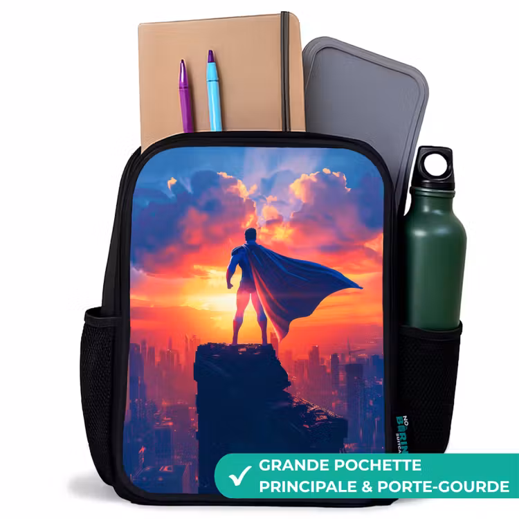 Sac à dos enfant - Noir - Super-héros des gratte-ciel — 10