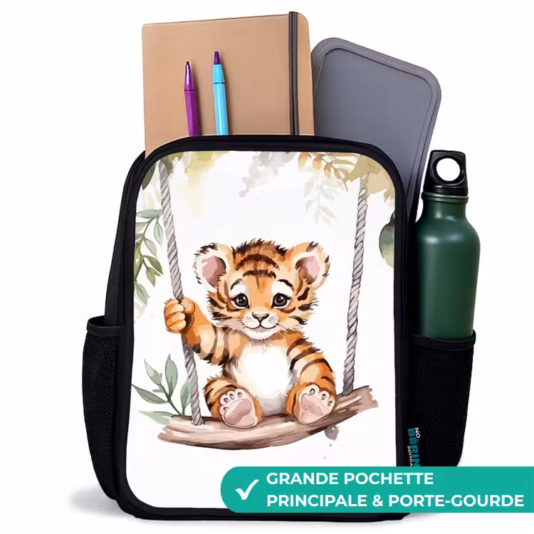 Sac à dos enfant - Noir - Tigre Timo — 10