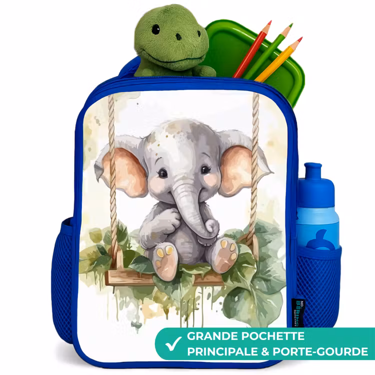 Sac à dos enfant - Bleu - Éléphant d'Onno — 5