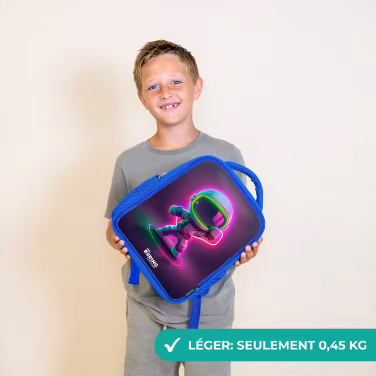 Sac à dos enfant - Bleu - Espace karaté néon — 3
