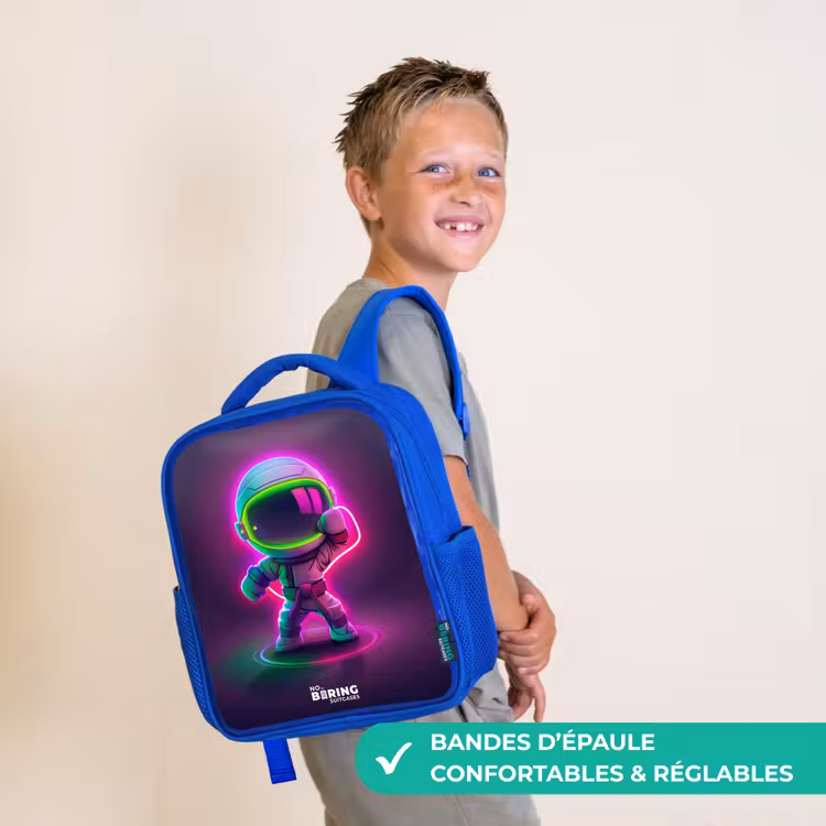 Sac à dos enfant - Bleu - Espace karaté néon — 4