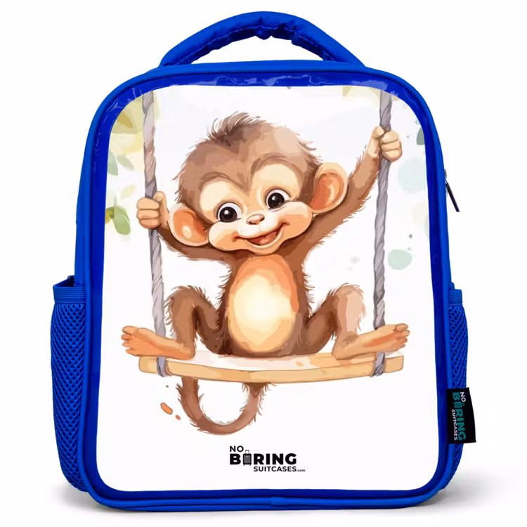 Sac à dos enfant - Bleu - Grand singe à bascule — 1