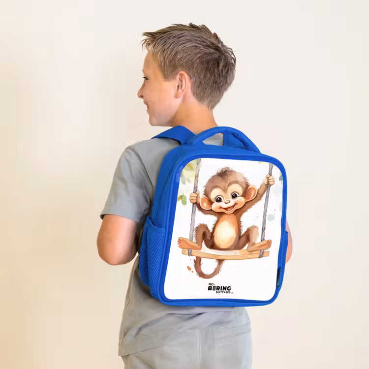 Sac à dos enfant - Bleu - Grand singe à bascule — 2