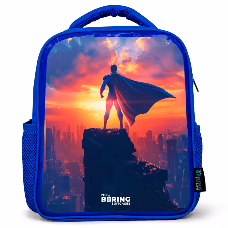 Sac à dos enfant - Bleu - Super-héros des gratte-ciel — 1