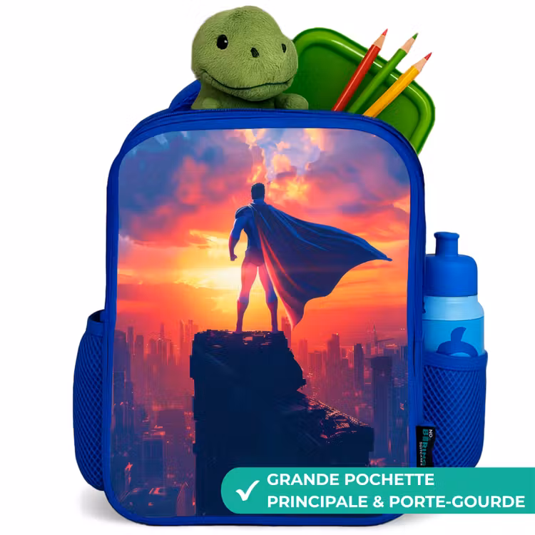 Sac à dos enfant - Bleu - Super-héros des gratte-ciel — 5