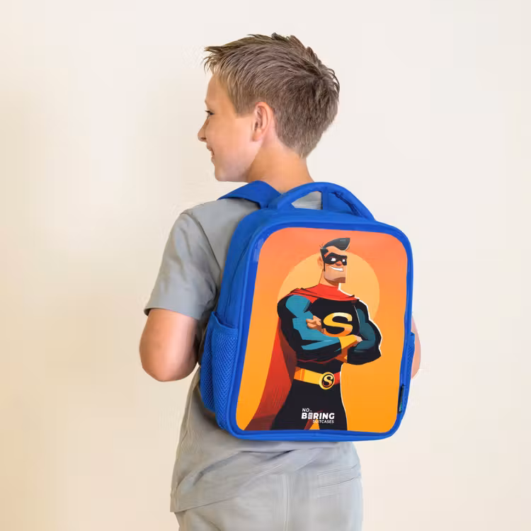 Sac à dos enfant - Bleu - Super-héros ensoleillé — 2