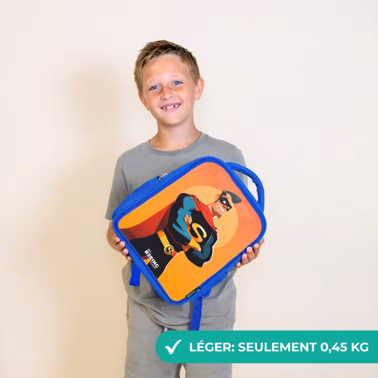 Sac à dos enfant - Bleu - Super-héros ensoleillé — 3