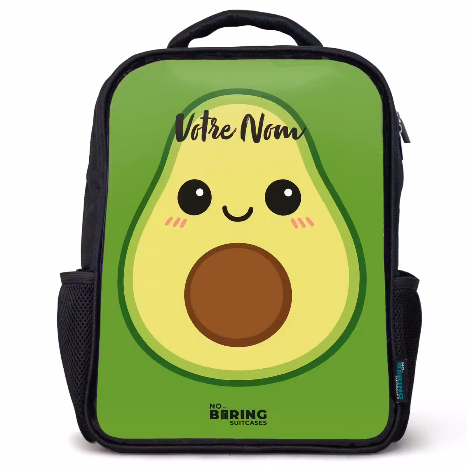 Sac à dos enfant - Noir - Kawai - Avocado - Vert — 1
