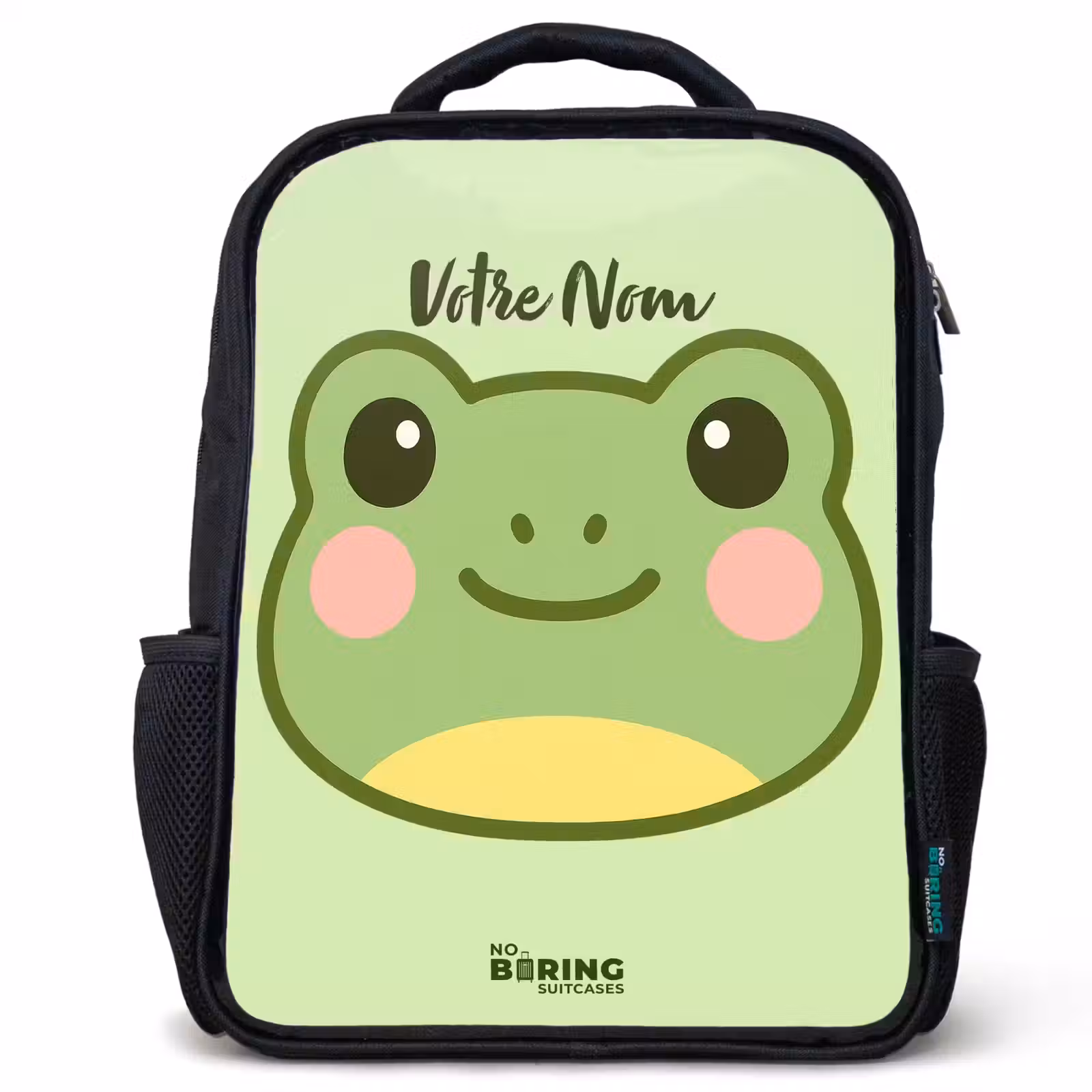 Sac à dos enfant - Noir - Kawai - Grenouille - Vert — 1