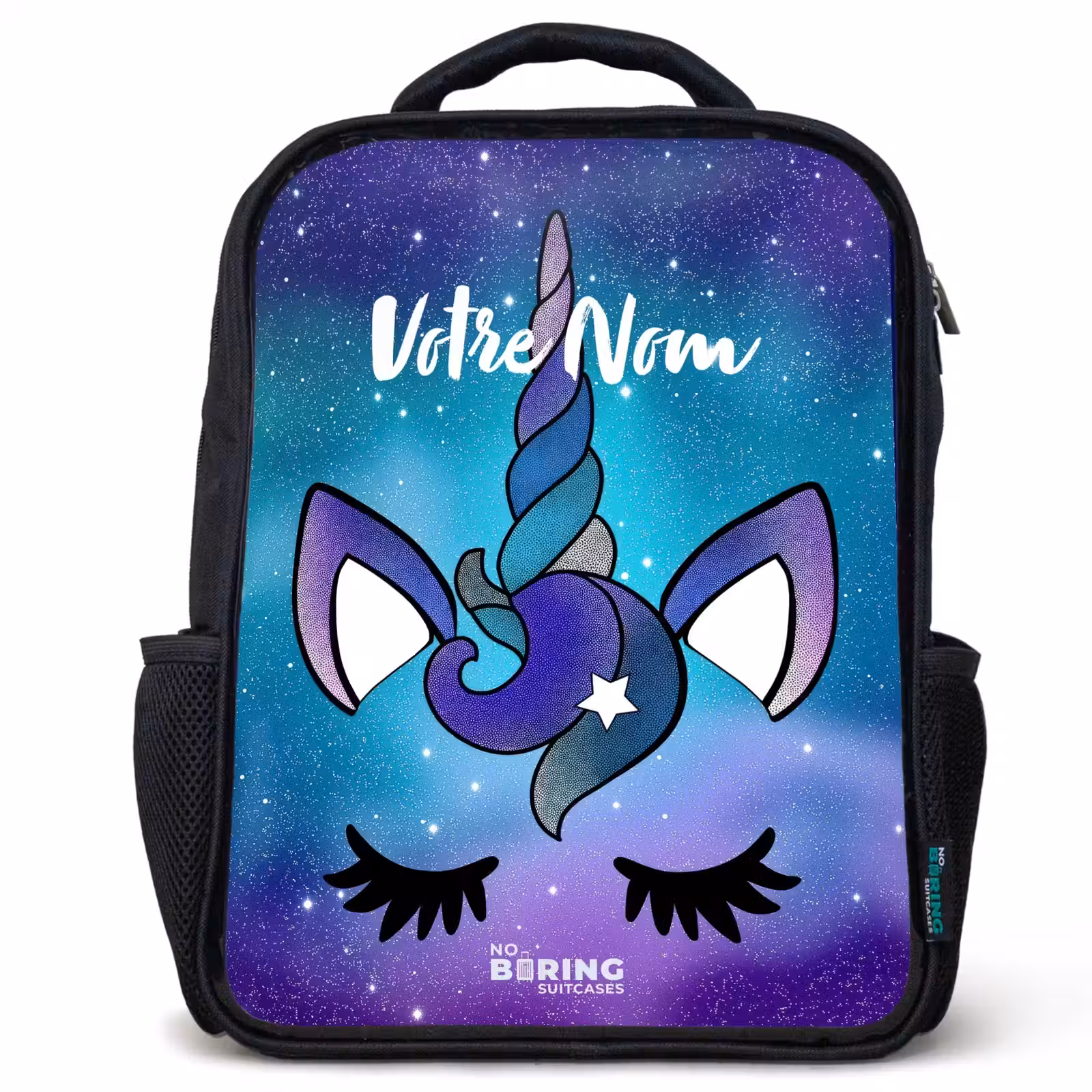 Sac à dos enfant - Noir - Licorne violette — 1