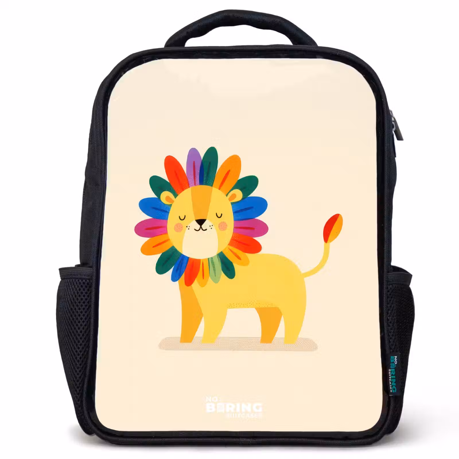 Sac à dos enfant - Noir - Lion - Crinière - Colorée — 1