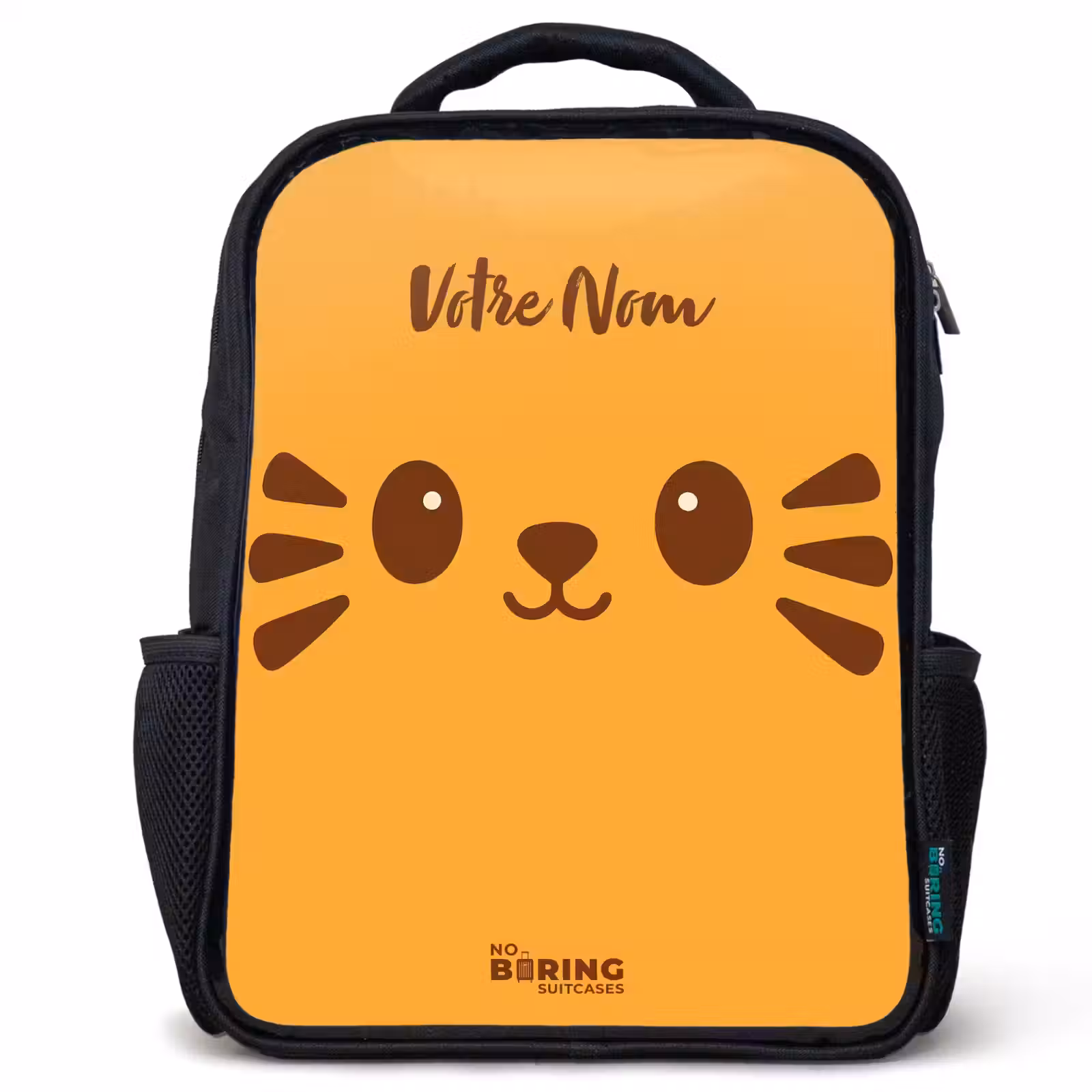 Sac à dos enfant - Noir - Kawai - Tiger - Orange — 1