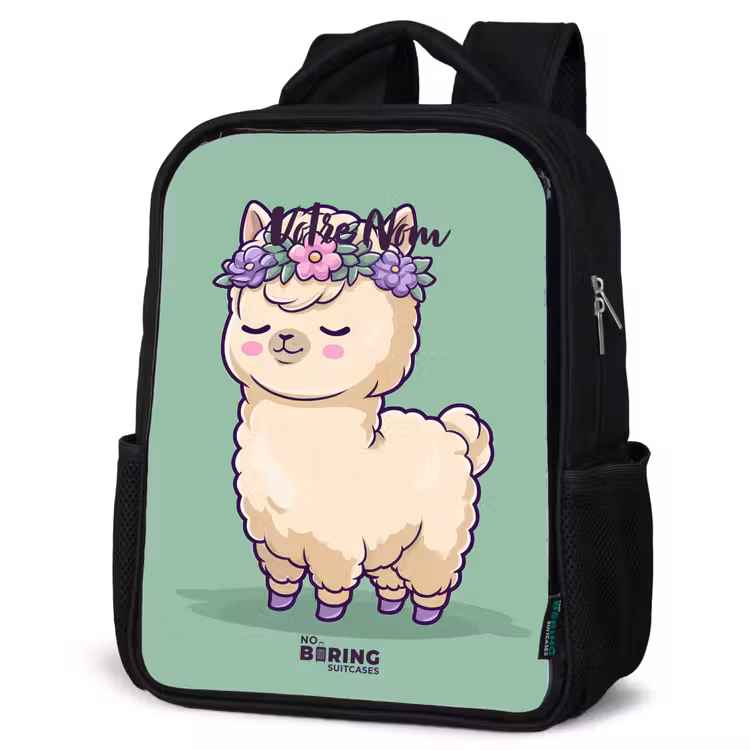 Sac à dos enfant - Noir - Kawai - Alpaga - Vert — 6