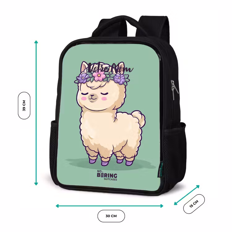 Sac à dos enfant - Noir - Kawai - Alpaga - Vert — 8