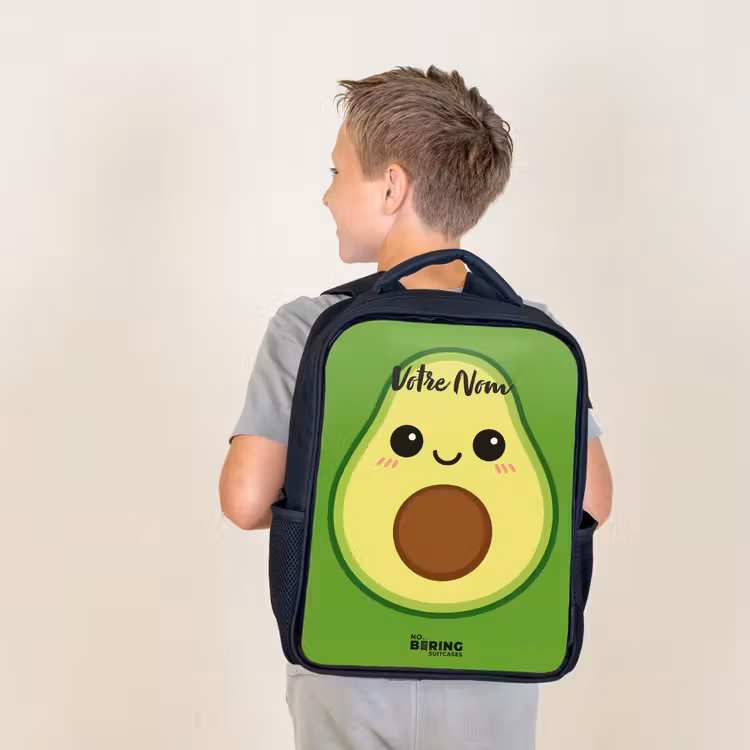 Sac à dos enfant - Noir - Kawai - Avocado - Vert — 2