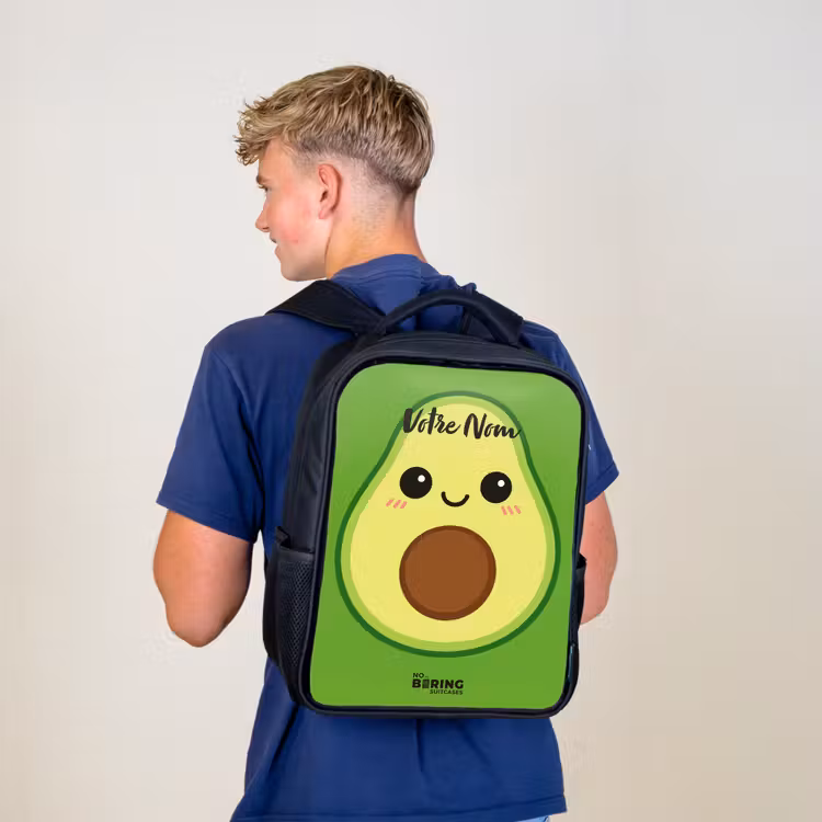 Sac à dos enfant - Noir - Kawai - Avocado - Vert — 5