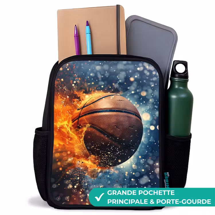 Sac à dos enfant - Noir - Basket-ball en pleine effervescence — 10