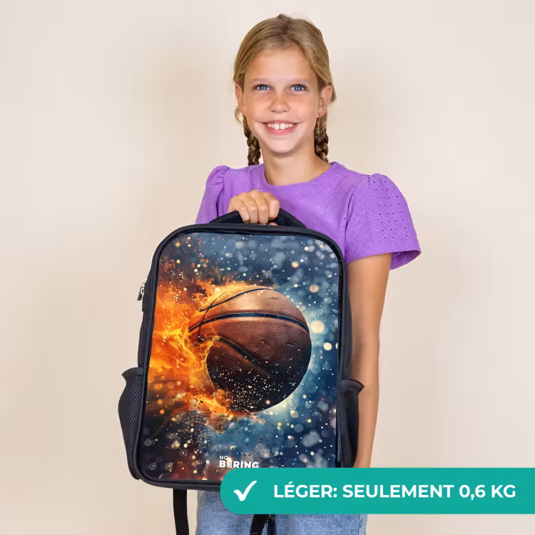 Sac à dos enfant - Noir - Basket-ball en pleine effervescence — 9