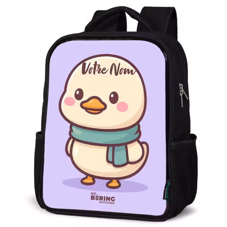 Sac à dos enfant - Noir - Kawai - Canard - Echarpe — 6