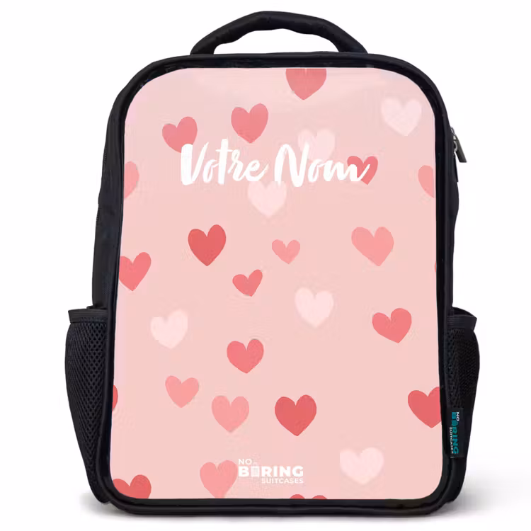 Sac à dos enfant - Noir - Cœurs — 1