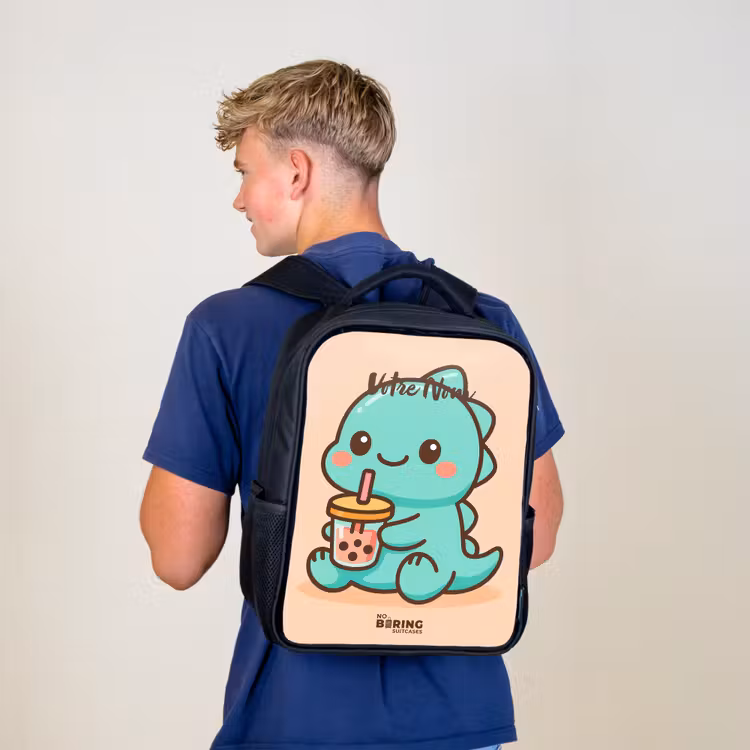 Sac à dos enfant - Noir - Kawai - Dino - Bubbletea — 5