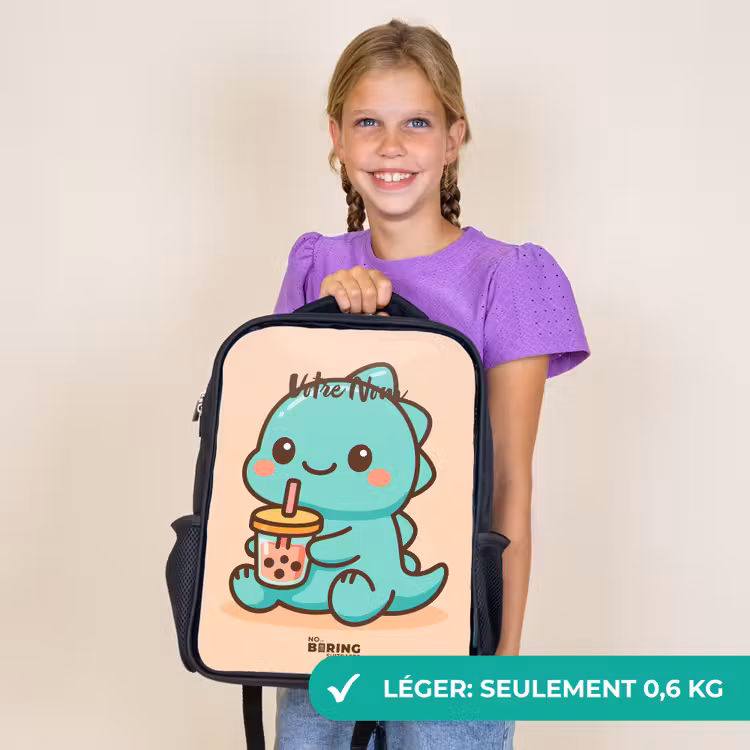 Sac à dos enfant - Noir - Kawai - Dino - Bubbletea — 9