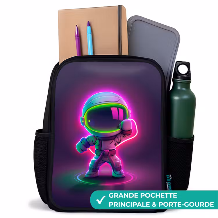Sac à dos enfant - Noir - Espace karaté néon — 10