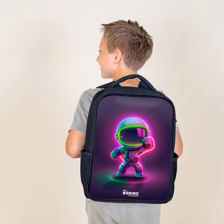 Sac à dos enfant - Noir - Espace karaté néon — 2