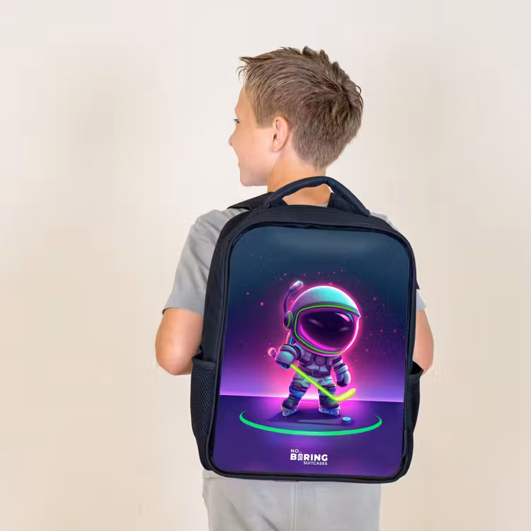Sac à dos enfant - Noir - Hockey dans l'espace — 2