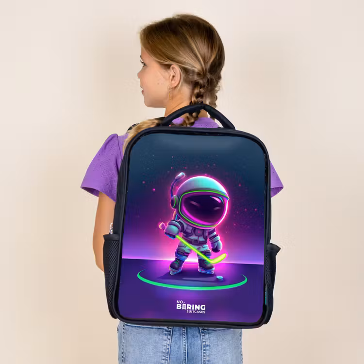 Sac à dos enfant - Noir - Hockey dans l'espace — 4